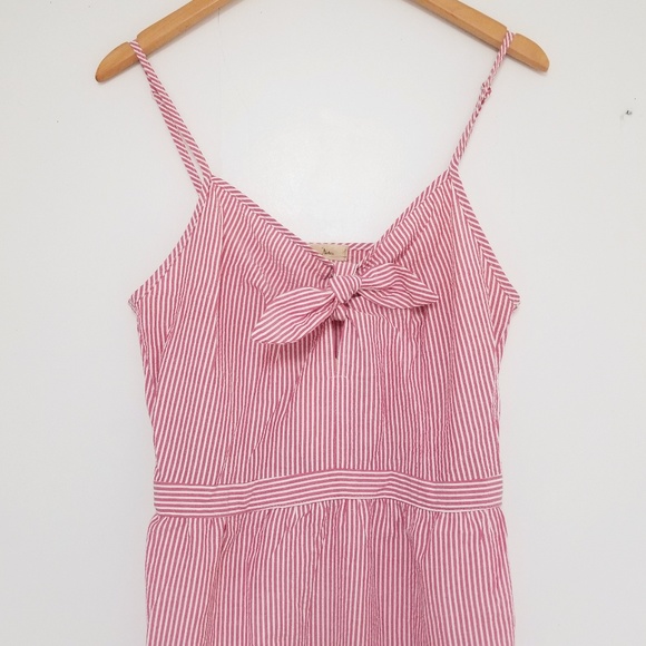 Love notes red candy stripe tie knot sundress - Picture 4 of 6